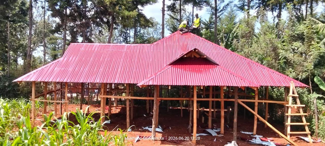 Corrugated Roof on Open Hall — Western Kenya