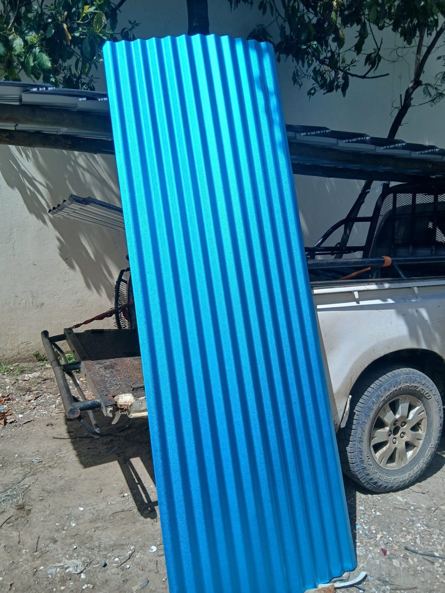 Royal blue corrugated mabati ready for dispatch
